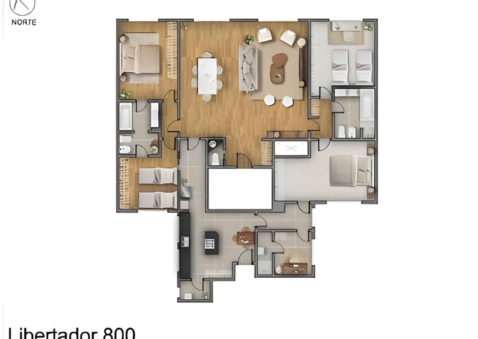Apartamento Amplio Y Centrico En Av. Libertador Ideal Familias Ciudad Autónoma de Buenos Aires