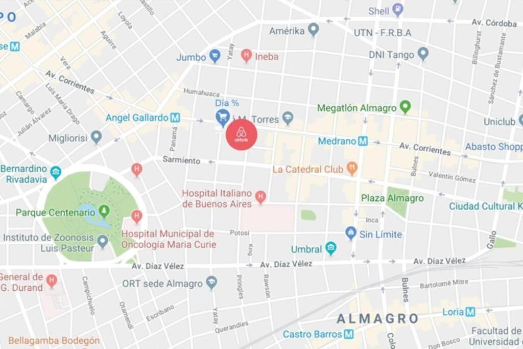 Luminoso 2 Ambientes En Almagro Av Corrientes 3 Personas * Ciudad Autónoma de Buenos Aires