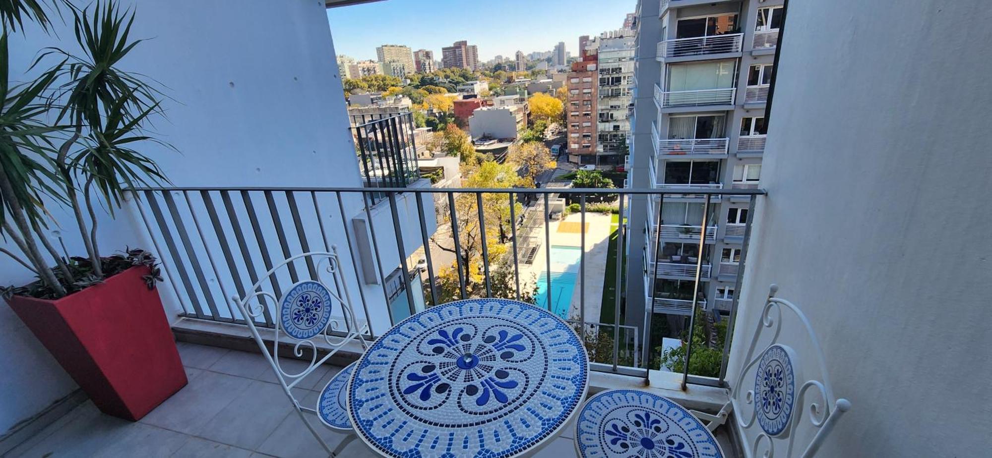 Apartamento Encantador Estudio En Nunez Con Balcon Luminoso