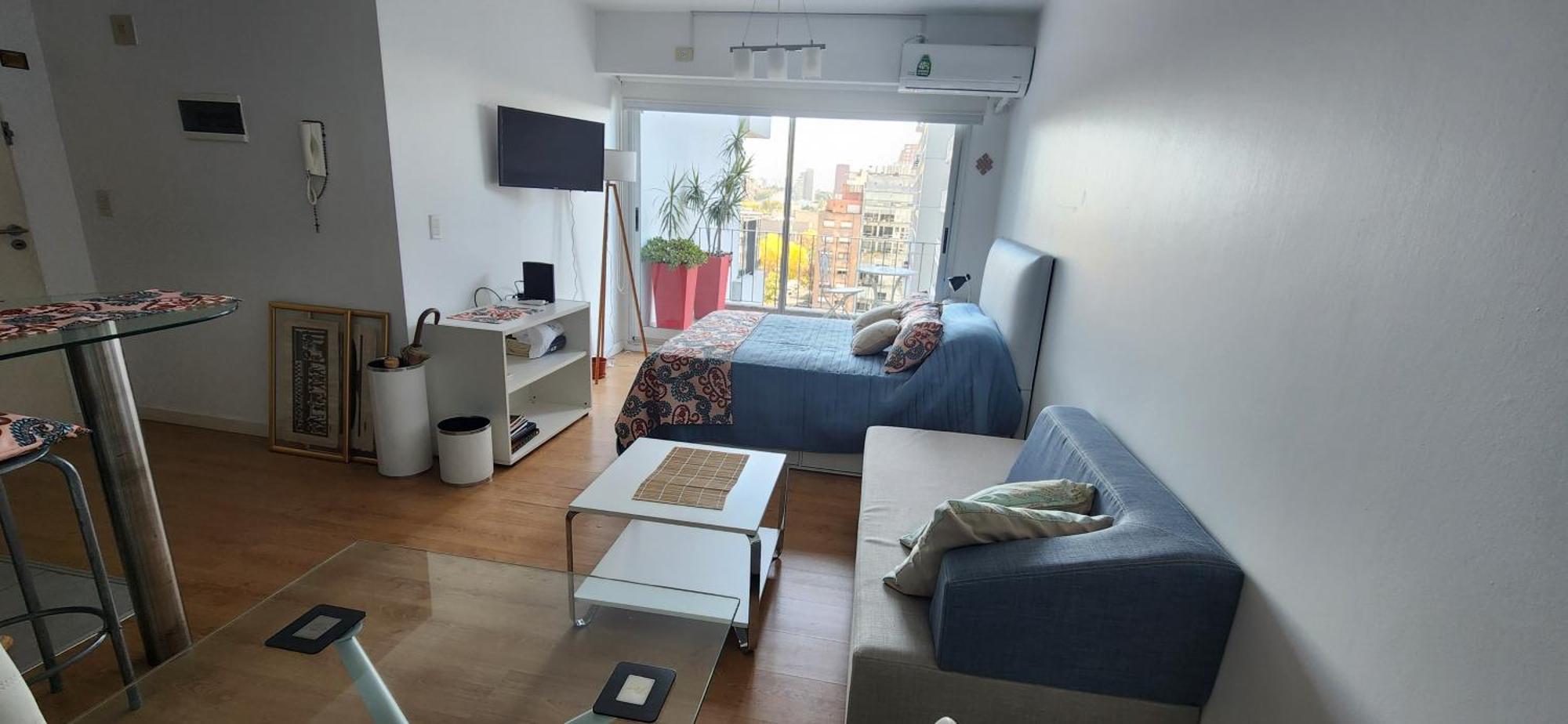 Apartamento Encantador Estudio En Nunez Con Balcon Luminoso