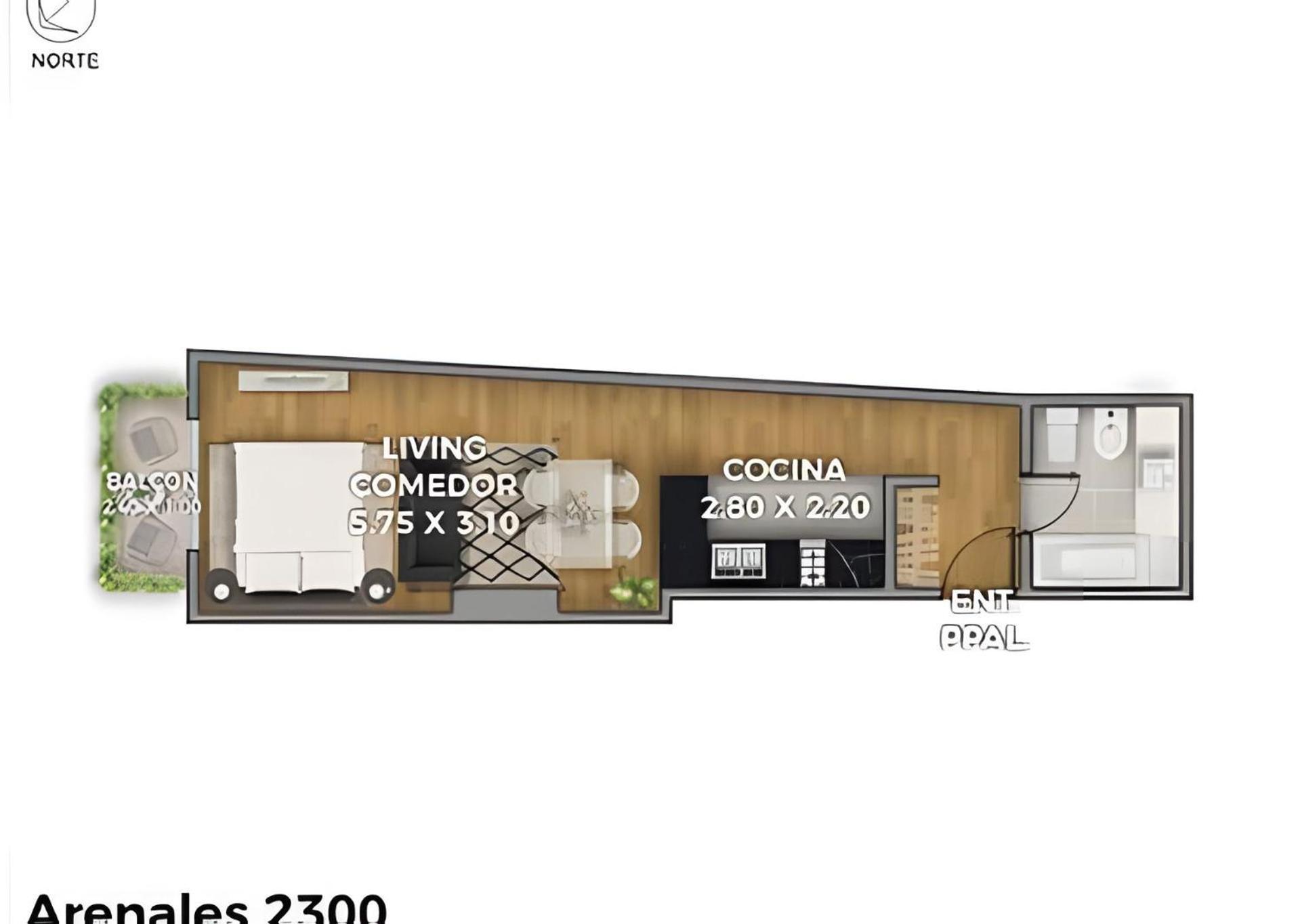 Arenales: Modernos Con Piscina Y Seguridad 24hs. En Recoleta Apartamento *