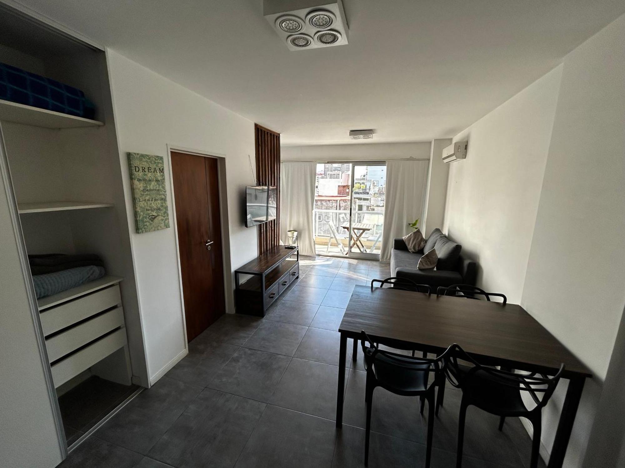 Comodo Y Luminoso Monoambiente Dividido A Estrenar, 3 Pax