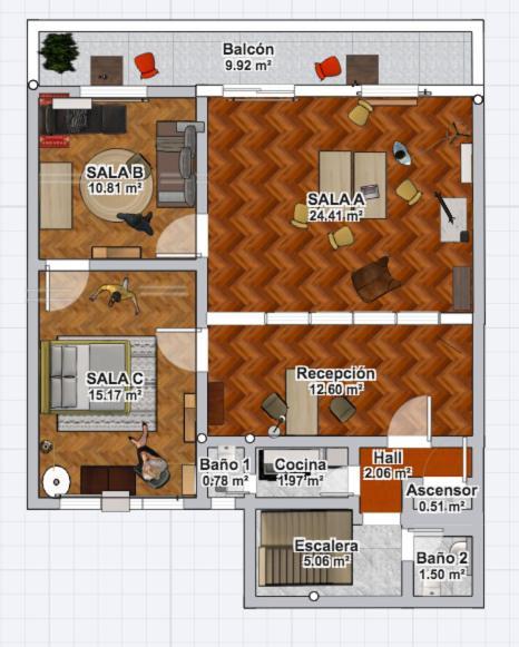 Atlas - 2 Habit 60m2 - Espacio De Trabajo Apartamento *