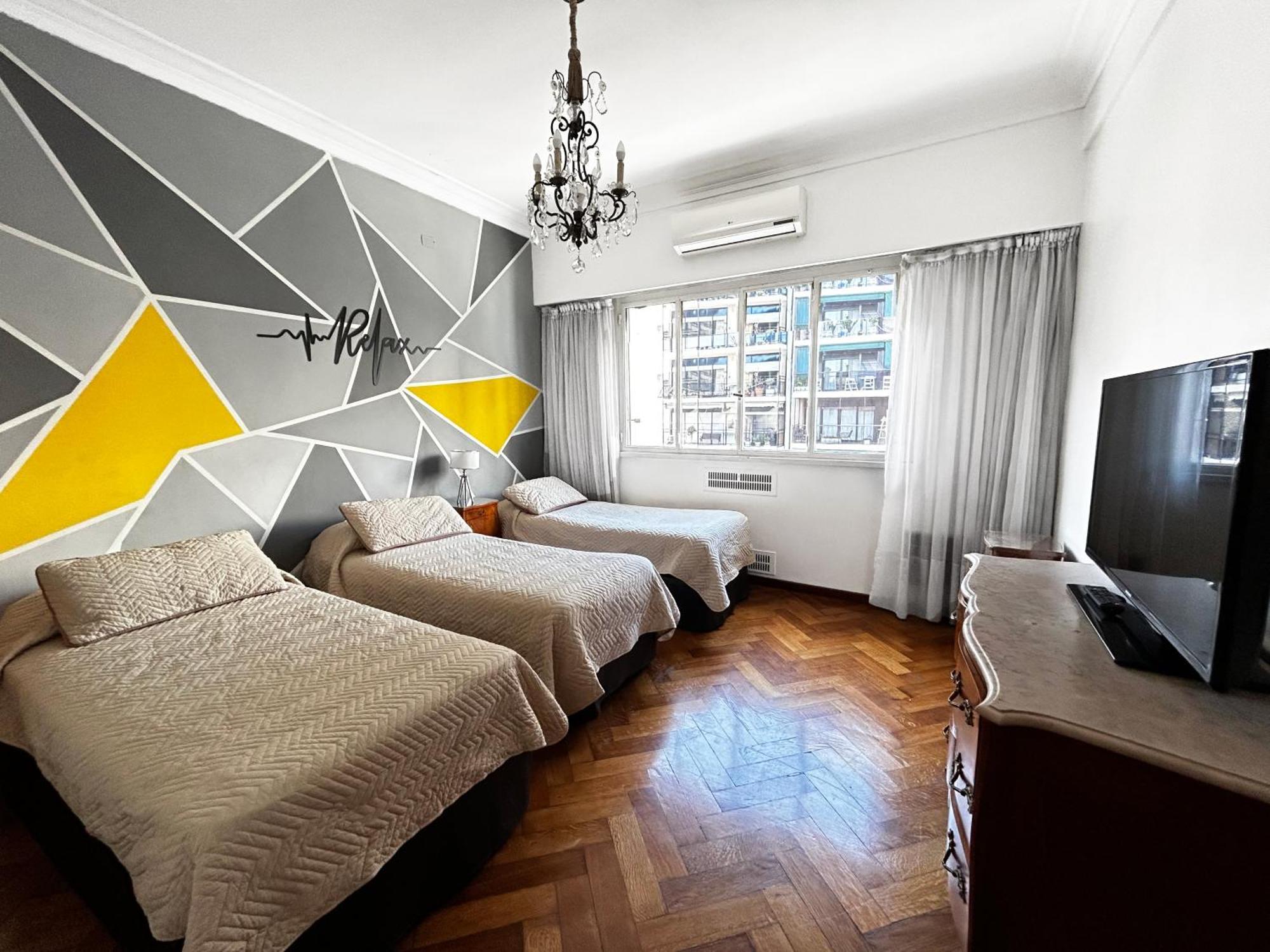 Apartamento Amplio Y Luminoso Departamento 6 Huespedes En La Mejor Zona De Recoleta Sobre Callao 7a *